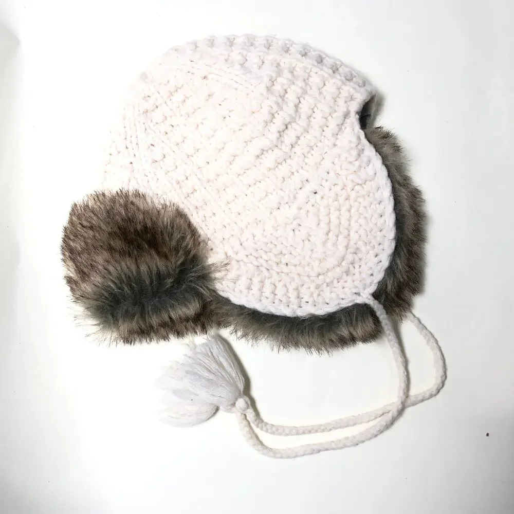 WOOL BLEND KIDS KNIT WINTER BEANIE SIZE 4/6